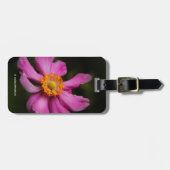 Étiquette À Bagage Élégante florale rose japonais anémone (Devant horizontal)