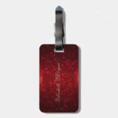 Étiquette À Bagage Élégante Glitterie Bokeh Foil Confetty Diamond, Ch (Dos Vertical)