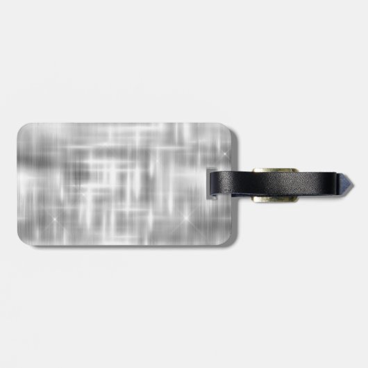 Étiquette À Bagage Élégante parties scintillant à goutte d'argent mon (Dos horizontal)