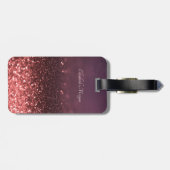 Étiquette À Bagage Elégante Parties scintillant Chic Bokeh Ombre, Fle (Dos horizontal)