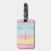 Étiquette À Bagage Elégante Parties scintillant d'argent Eléphant Aqu (Dos Vertical)