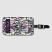 Étiquette À Bagage Élégante parties scintillant girly iridescente (Devant Horizontal)