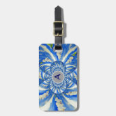 Étiquette À Bagage Elégante peinture à l'aquarelle d'orchidée blanche (Devant Vertical)