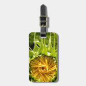 Étiquette À Bagage Elégante photo de tournesol jaune (Devant Vertical)
