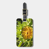 Étiquette À Bagage Elégante photo de tournesol jaune (Devant Vertical)