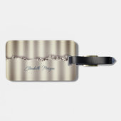 Étiquette À Bagage Élégante série d'âge bleu Indigo (Dos horizontal)