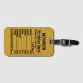 Étiquette À Bagage Éléments chimiques amusants Caractéristiques de la (Devant Horizontal)