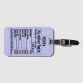 Étiquette À Bagage Éléments chimiques amusants Caractéristiques de la (Devant Horizontal)