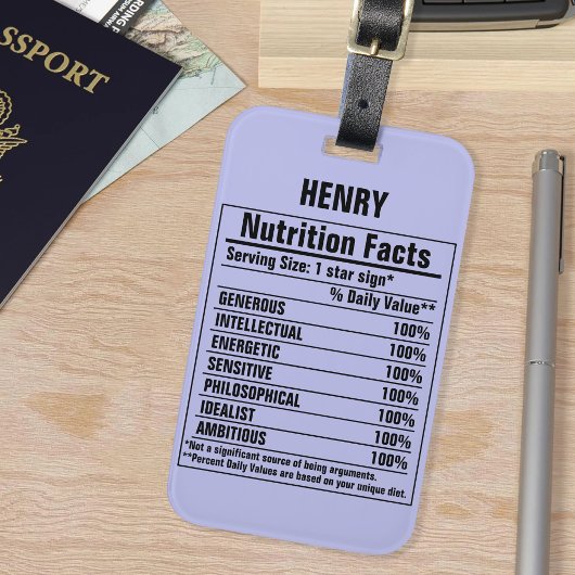 Étiquette À Bagage Éléments chimiques amusants Caractéristiques de la