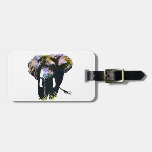 Étiquette À Bagage Eléphant (Devant horizontal)