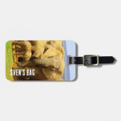 Étiquette À Bagage Eléphant africain mère et veau (Devant horizontal)