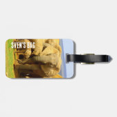 Étiquette À Bagage Eléphant africain mère et veau (Dos horizontal)