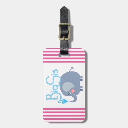 Étiquette À Bagage Elephant Big Sis (Devant Vertical)