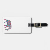 Étiquette À Bagage Éléphant coloré (Devant horizontal)