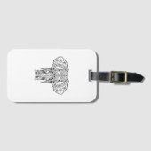 Étiquette À Bagage Éléphant de style (Devant Horizontal)