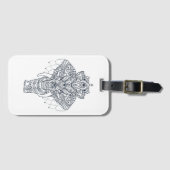 Étiquette À Bagage Éléphant inspiré (Devant Horizontal)