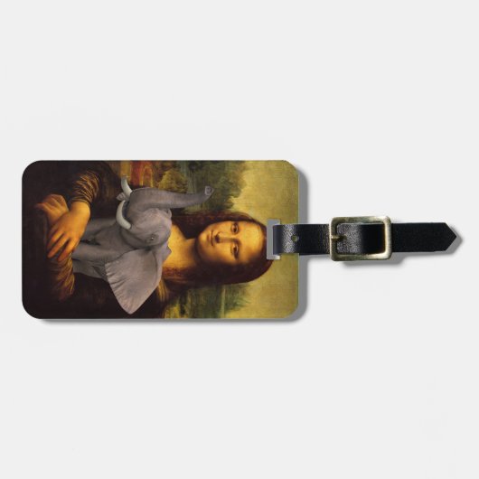 Étiquette À Bagage Eléphant Mona Lisa Hugs (Devant horizontal)