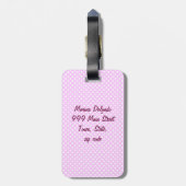 Étiquette À Bagage éléphant rose de bébé (Dos Vertical)