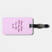 Étiquette À Bagage éléphant rose de bébé (Dos horizontal)