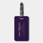 Étiquette À Bagage Elephant thaïlandais with Flag and Jungle leaves (Dos Vertical)