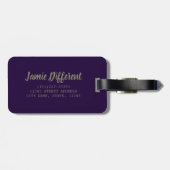 Étiquette À Bagage Elephant thaïlandais with Flag and Jungle leaves (Dos horizontal)