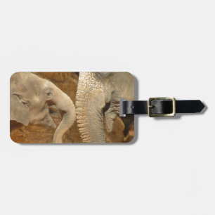 ÉTIQUETTE À BAGAGE ÉLÉPHANTS ADORABLES