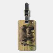 Étiquette À Bagage Eléphants africains (Devant Vertical)