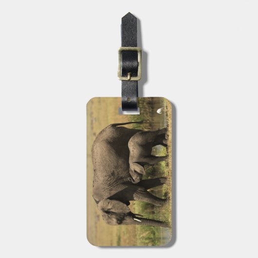Étiquette À Bagage Eléphants africains (Devant Vertical)