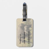 Étiquette À Bagage Eléphants africains (Dos Vertical)