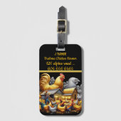 Étiquette À Bagage Éleveur de poulets Brahma dans la basse-cour (Devant Vertical)