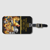 Étiquette À Bagage Éleveur de poulets Brahma dans la basse-cour (Devant Horizontal)