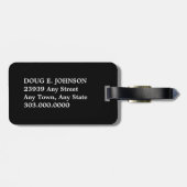 Étiquette À Bagage Elfe plaqué de buffle noir rouge (Dos horizontal)