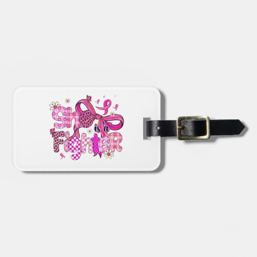 Étiquette À Bagage 💪 🎀 Elle est une 💖 de combat 🌸 (Devant horizontal)