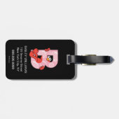 Étiquette À Bagage Elmo Alphabet | B Bulles (Dos horizontal)