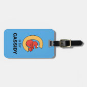 Étiquette À Bagage Elmo Alphabet | C Orange (Devant horizontal)