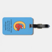 Étiquette À Bagage Elmo Alphabet | C Orange (Dos horizontal)