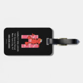 Étiquette À Bagage Elmo Alphabet | Coeurs H (Dos horizontal)