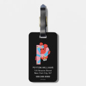 Étiquette À Bagage Elmo Alphabet | Crayon P (Dos Vertical)