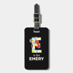 Étiquette À Bagage Elmo Alphabet   E OE