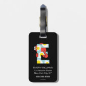 Étiquette À Bagage Elmo Alphabet | E OE (Dos Vertical)