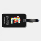 Étiquette À Bagage Elmo Alphabet | E OE (Dos horizontal)