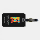 Étiquette À Bagage Elmo Alphabet | F Fleurs (Dos horizontal)