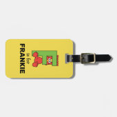 Étiquette À Bagage Elmo Alphabet | F Vert (Devant horizontal)
