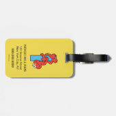 Étiquette À Bagage Elmo Alphabet | I Bleu (Dos horizontal)