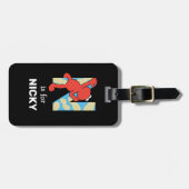 Étiquette À Bagage Elmo Alphabet | N Nuages (Devant horizontal)