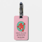 Étiquette À Bagage Elmo Alphabet | O Turquoise (Dos Vertical)