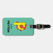 Étiquette À Bagage Elmo Alphabet | P Jaune (Devant horizontal)