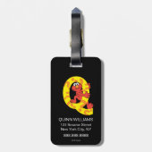 Étiquette À Bagage Elmo Alphabet | Point de question Q (Dos Vertical)