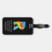 Étiquette À Bagage Elmo Alphabet | R arc-en-ciel (Dos horizontal)