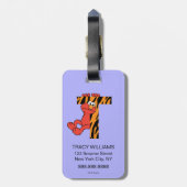 Étiquette À Bagage Elmo Alphabet | T Tiger (Dos Vertical)